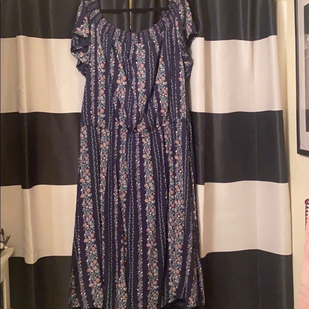 Plus Size Off Shoulder Maxi Dress